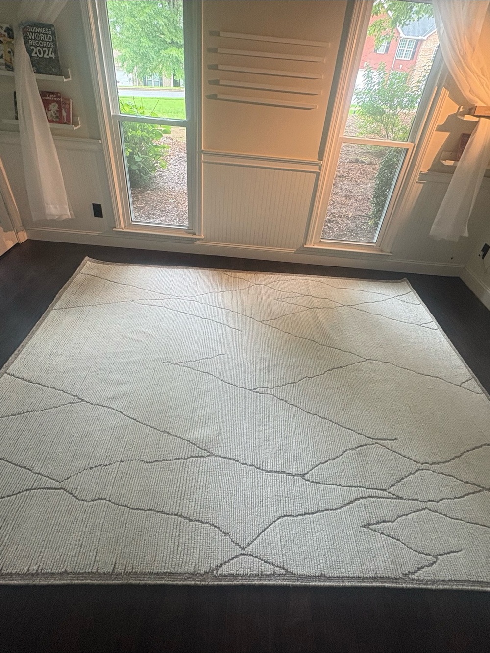 Brand New 8x10 Neutral Geometric Ivory Hand Woven Area Rug